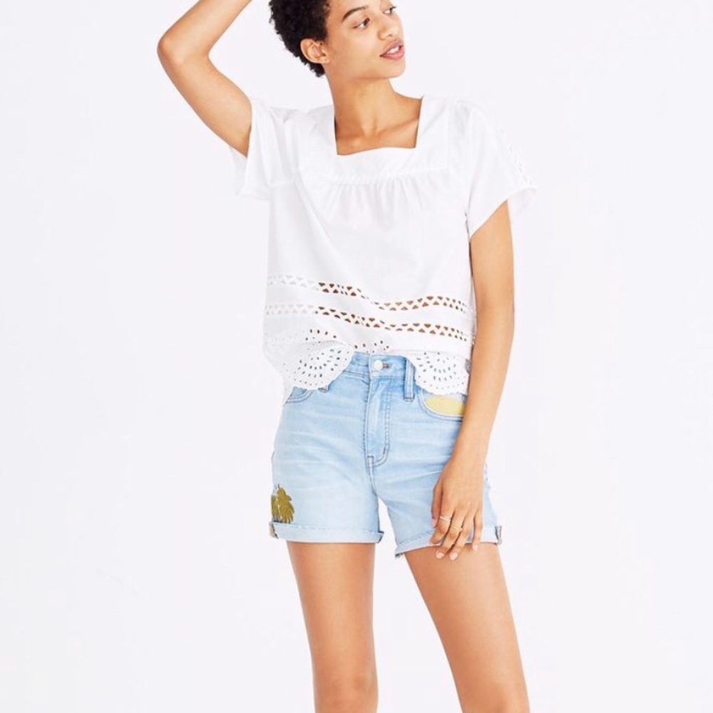 Madewell High Rise Denim Cutoff Shorts, size 28